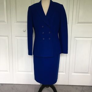 Kasper Royal Blue Double-Breasted Suit
